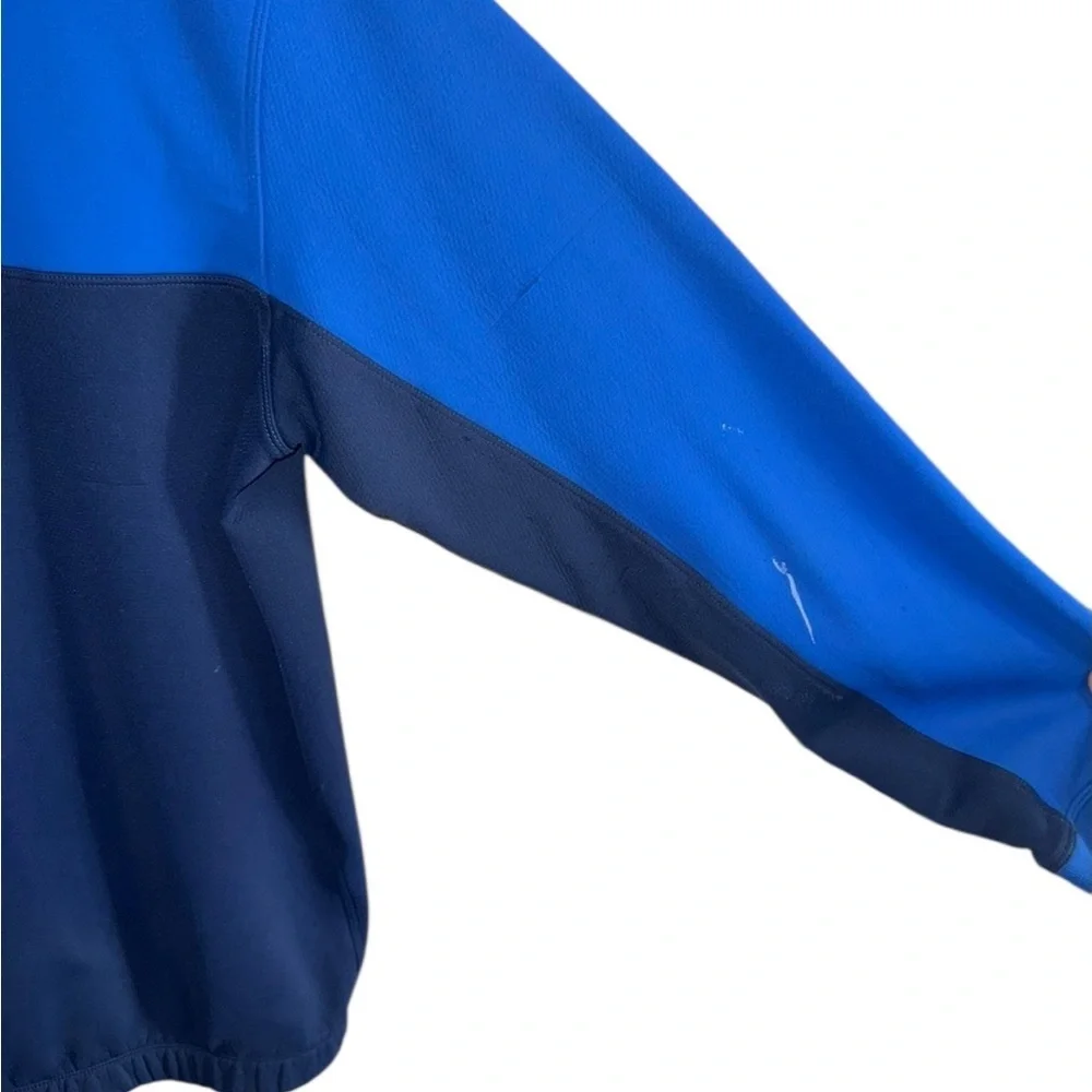 Nike Golf Therma-Fit Blue Colorblock 1/2 Zip Pullover Size Large